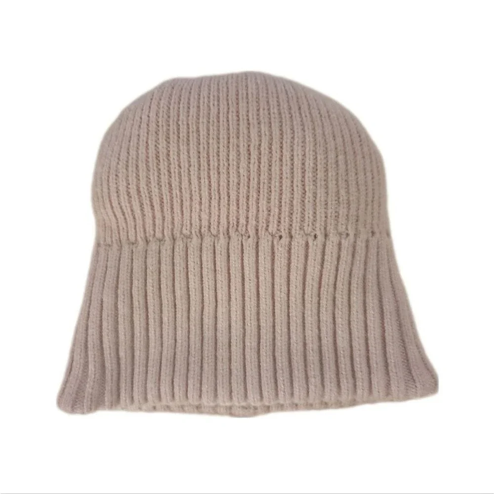 First Steps Pink Knit Winter Hat sz 12-24M Girls Pom Pom Winter Outerwear